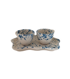 Set tazzine e vassoio schizzato